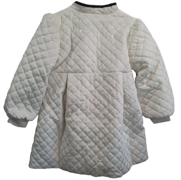 NEW Quilted Ivory Girls Coat Sz 7-8 - Picture 11 of 16